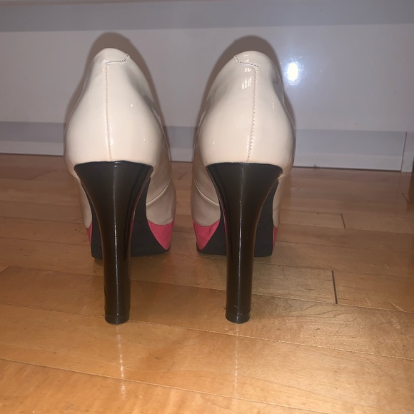 [7]👡CANDIE’S multicolour peep toe heels - Picture 13 of 14